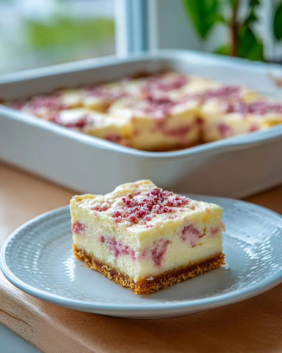 Rhubarb Custard Dessert Bars - detail 4