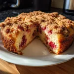 Rhubarb Sour Cream Coffee Cake