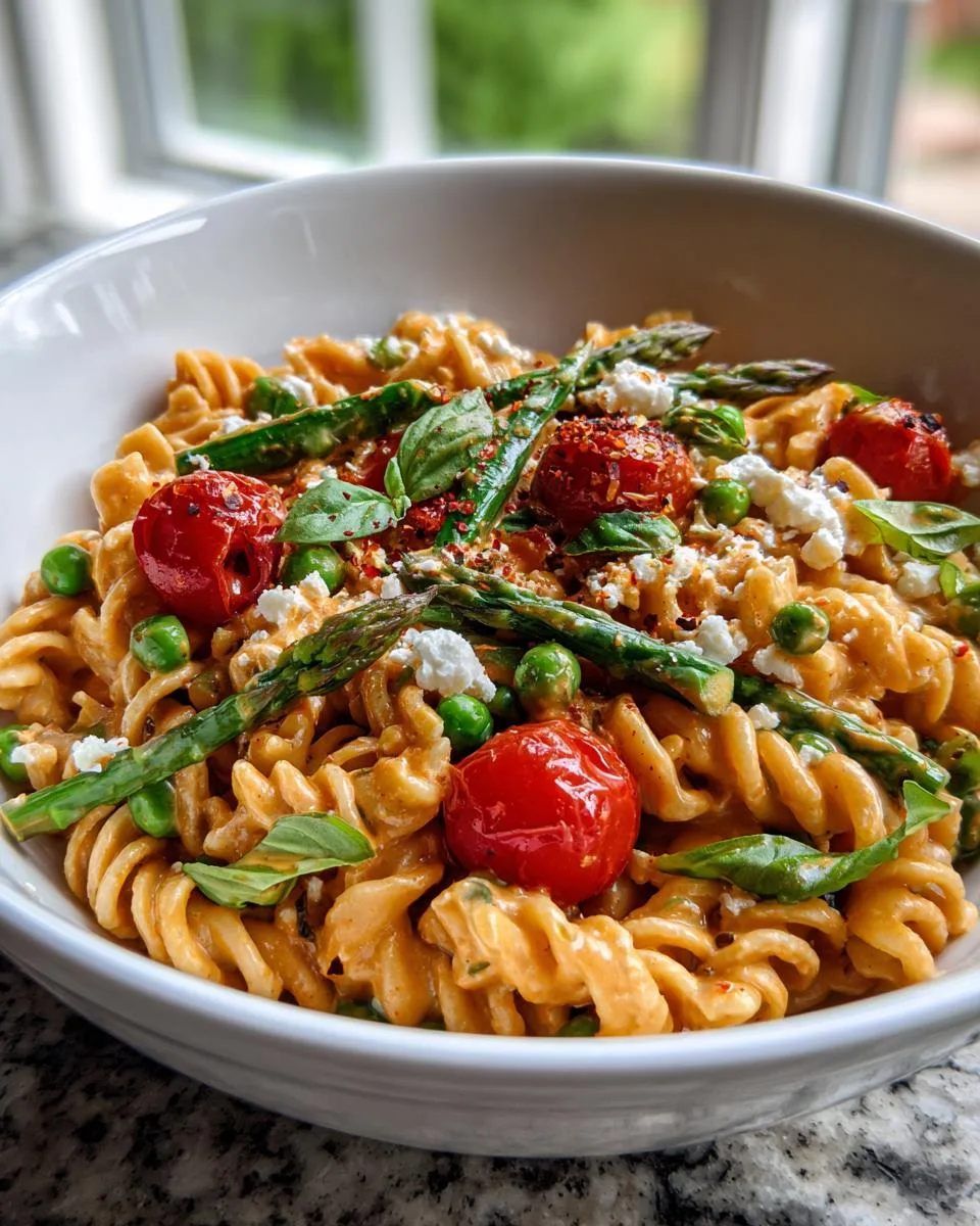 Roasted Pepper Cottage Cheese Pasta - detail 1