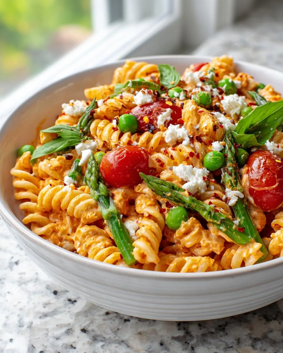 Roasted Pepper Cottage Cheese Pasta - detail 2