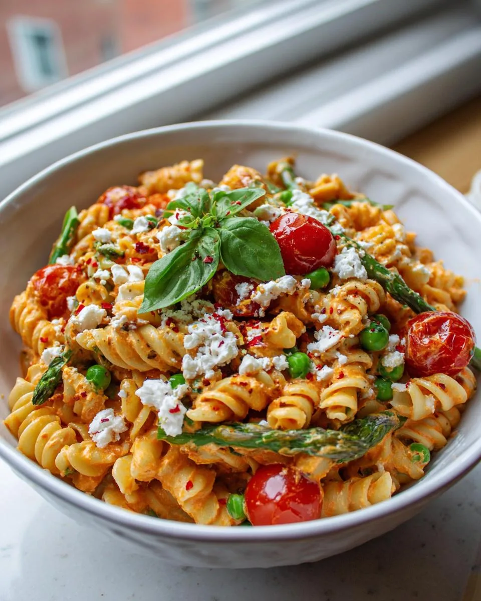 Roasted Pepper Cottage Cheese Pasta - detail 3