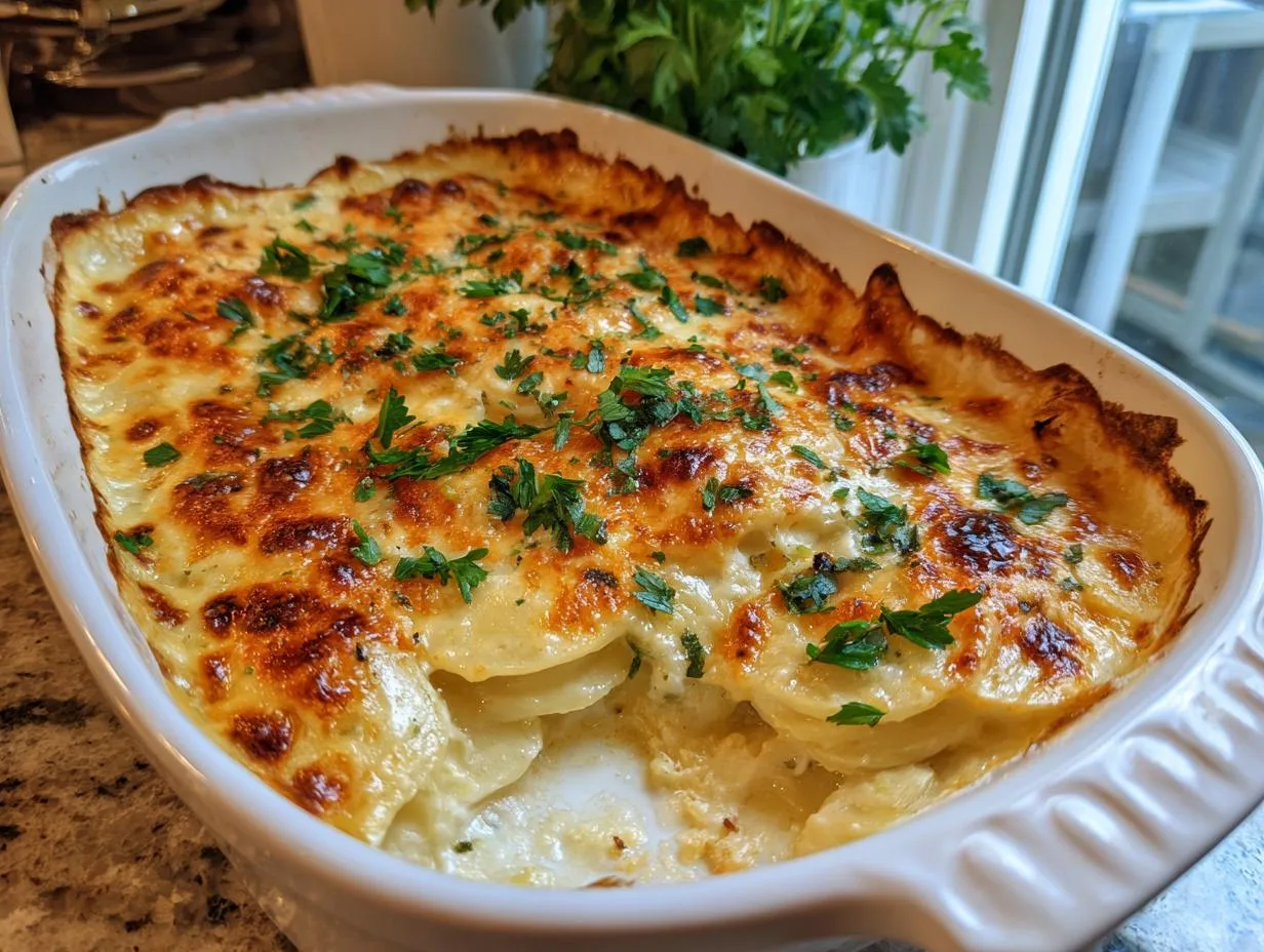 Creamy 3-Cheese Scalloped Potatoes Recipe for Comforting Bliss