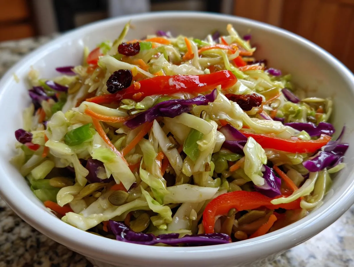 Juicy Shredded Cabbage Salad That Stays Crunchy for Days