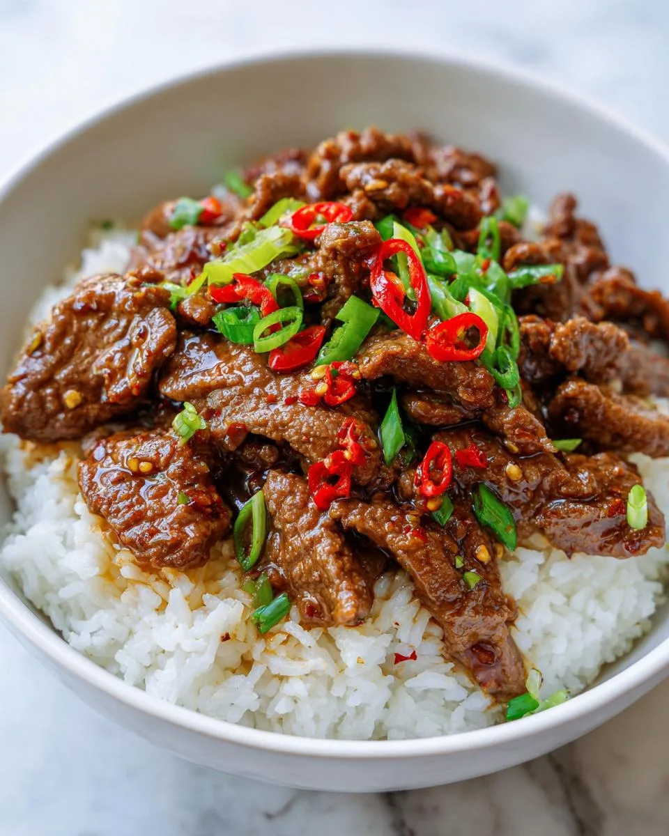 Spicy Mongolian Minced Beef - detail 2
