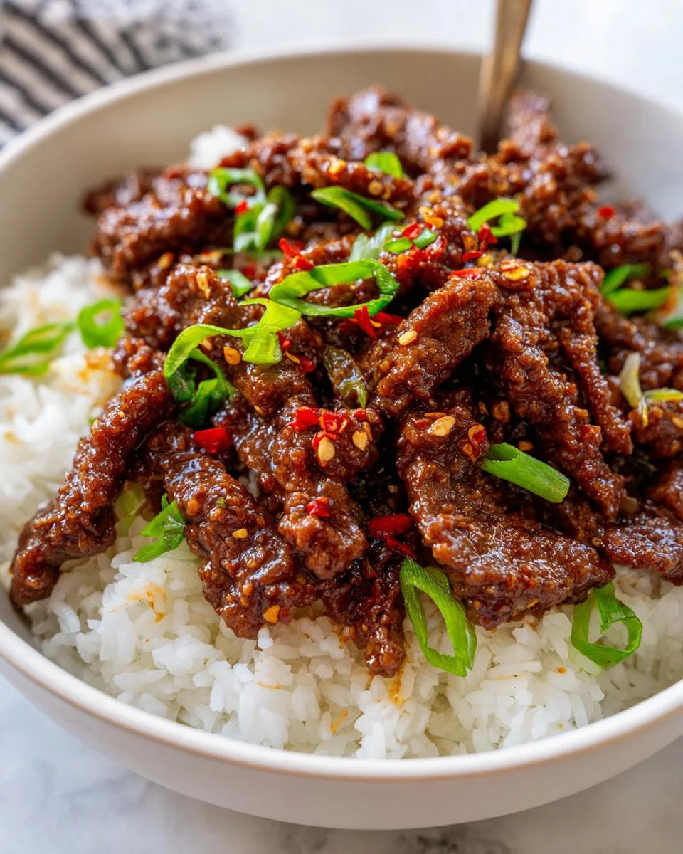 Spicy Mongolian Minced Beef - detail 3