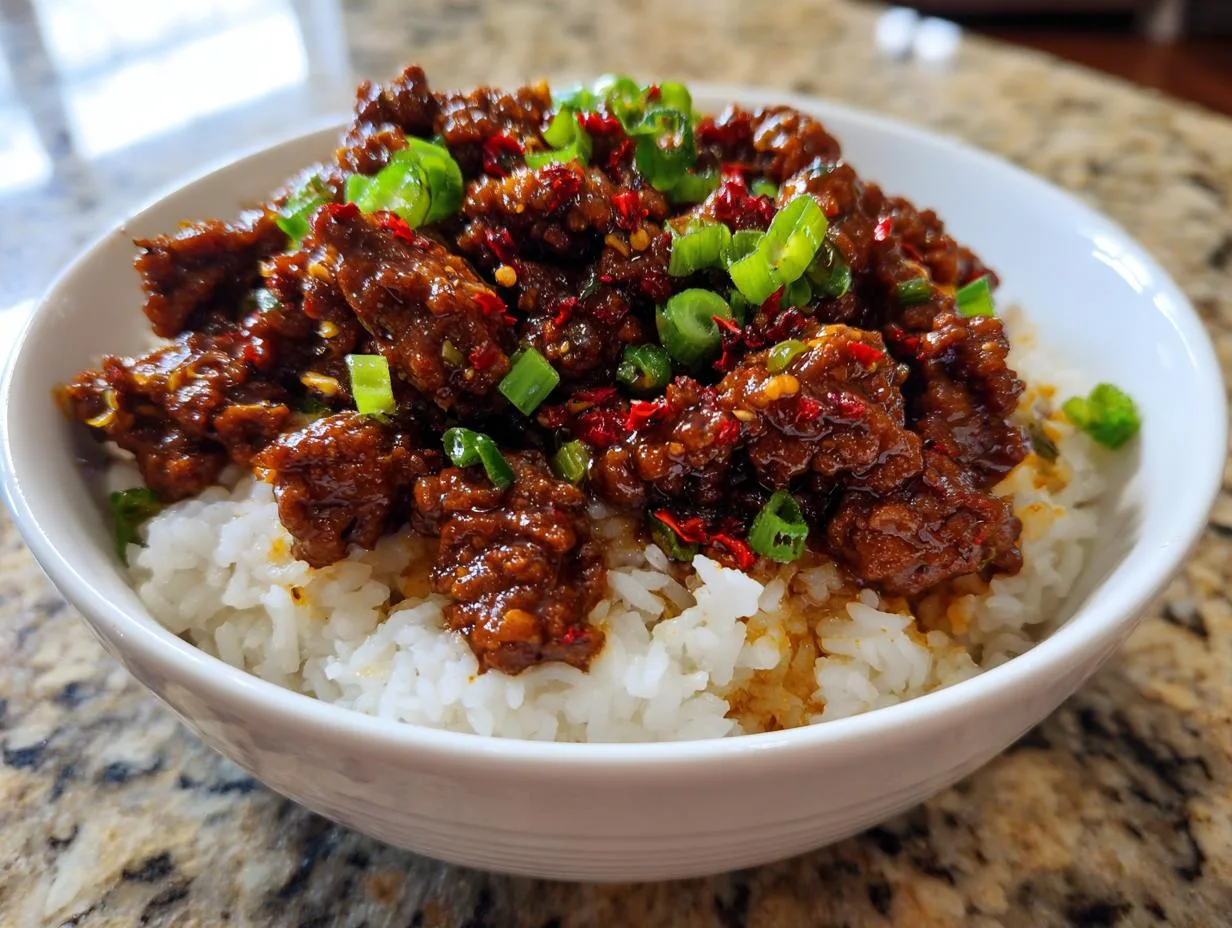 25-Minute Spicy Mongolian Minced Beef You’ll Crave