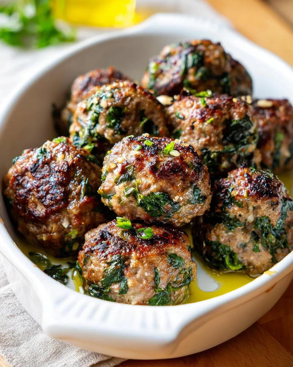 Spinach Garlic Meatballs Recipe - detail 3