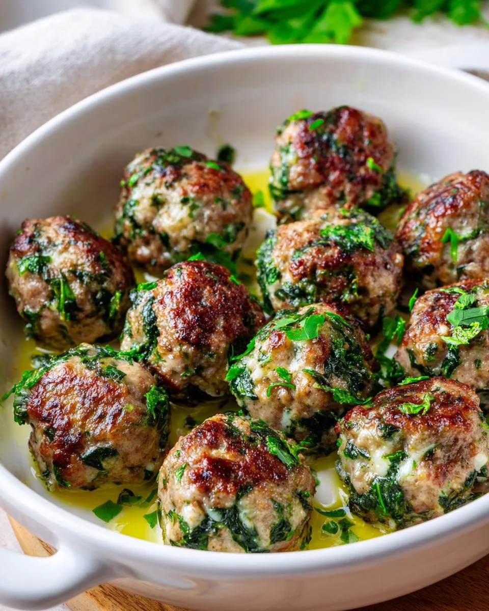 Spinach Garlic Meatballs Recipe - detail 4