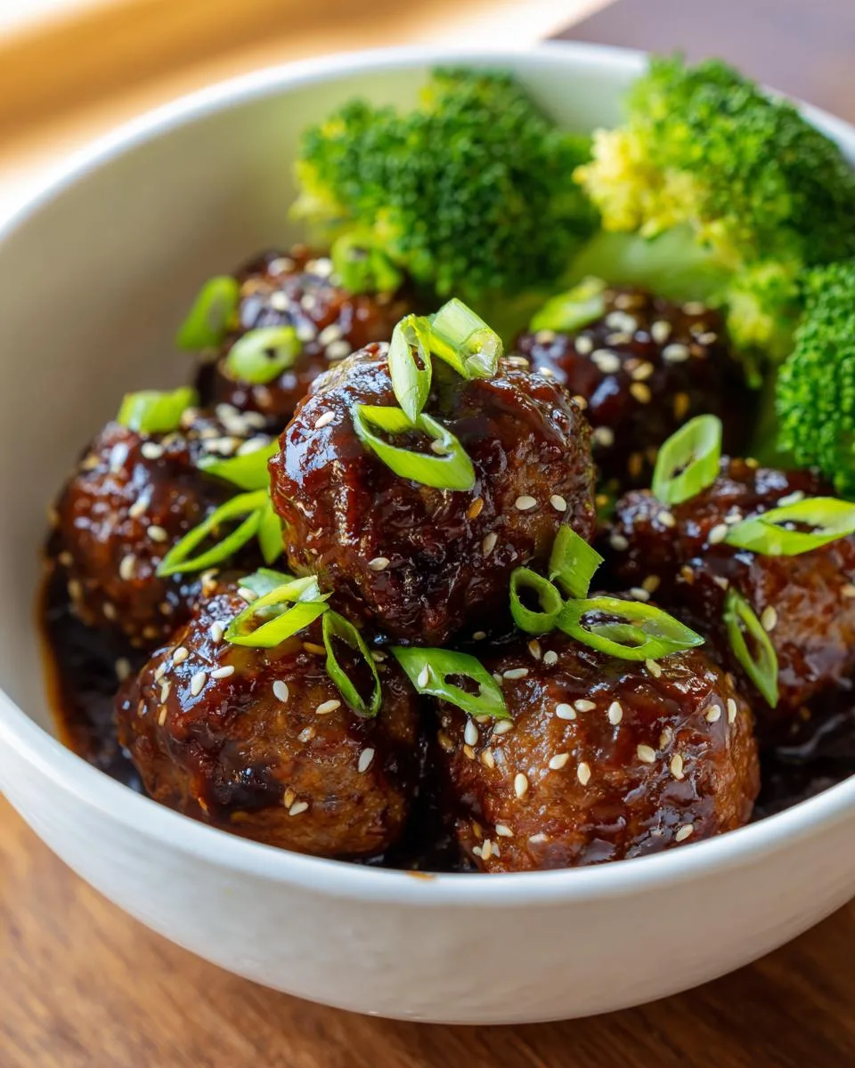 Sticky Mongolian Beef Meatballs - detail 1