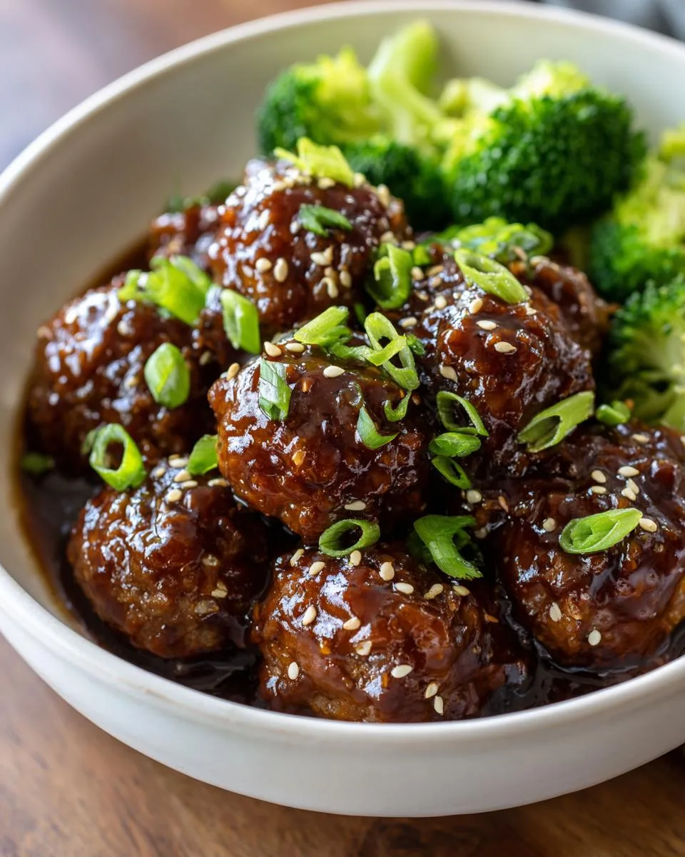 Sticky Mongolian Beef Meatballs - detail 2