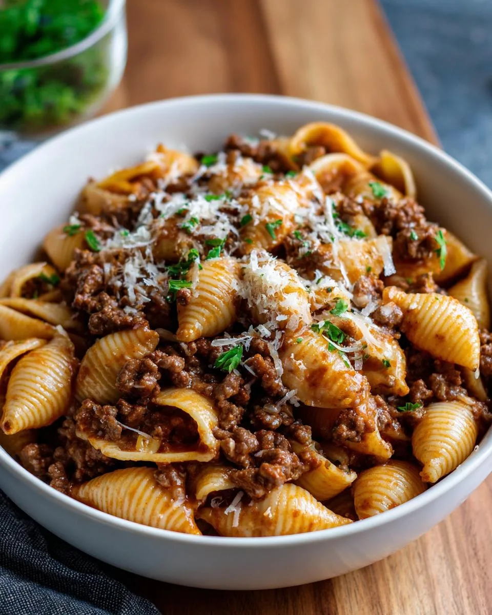 Stovetop Creamy Ground Beef Pasta - detail 2