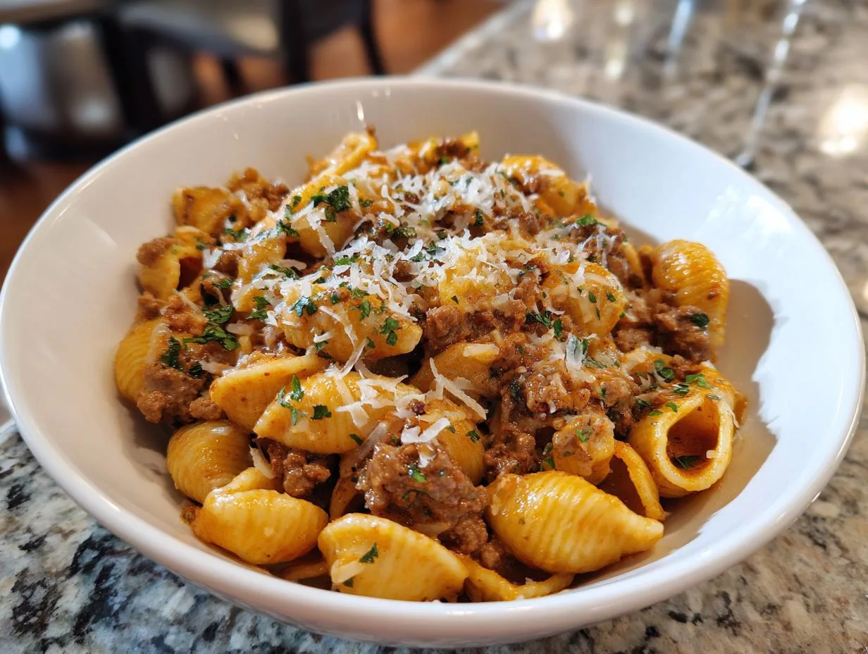 30-Minute Stovetop Creamy Ground Beef Pasta Your Family Will Devour