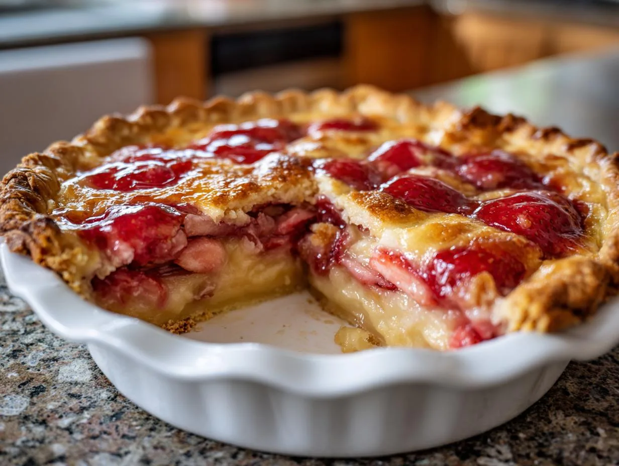 Irresistible Strawberry Rhubarb Custard Pie Recipe in 6 Steps