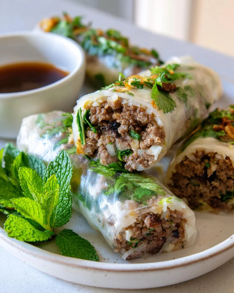 Thai Basil Beef Rolls - detail 1