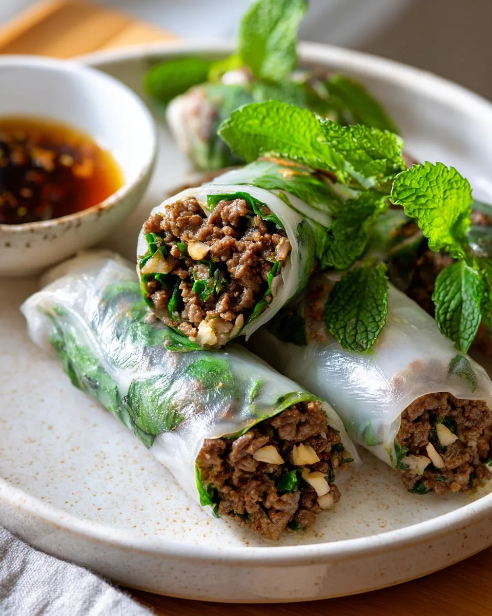 Thai Basil Beef Rolls - detail 4
