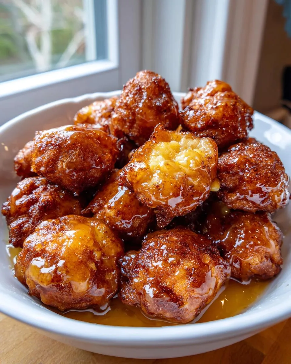 apple fritter bites - detail 1