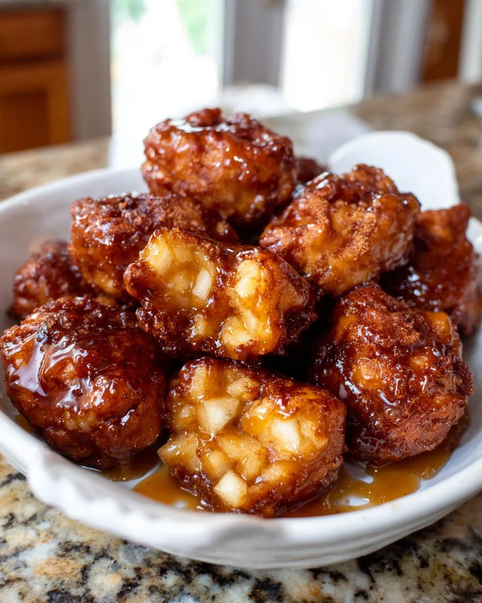 apple fritter bites - detail 4