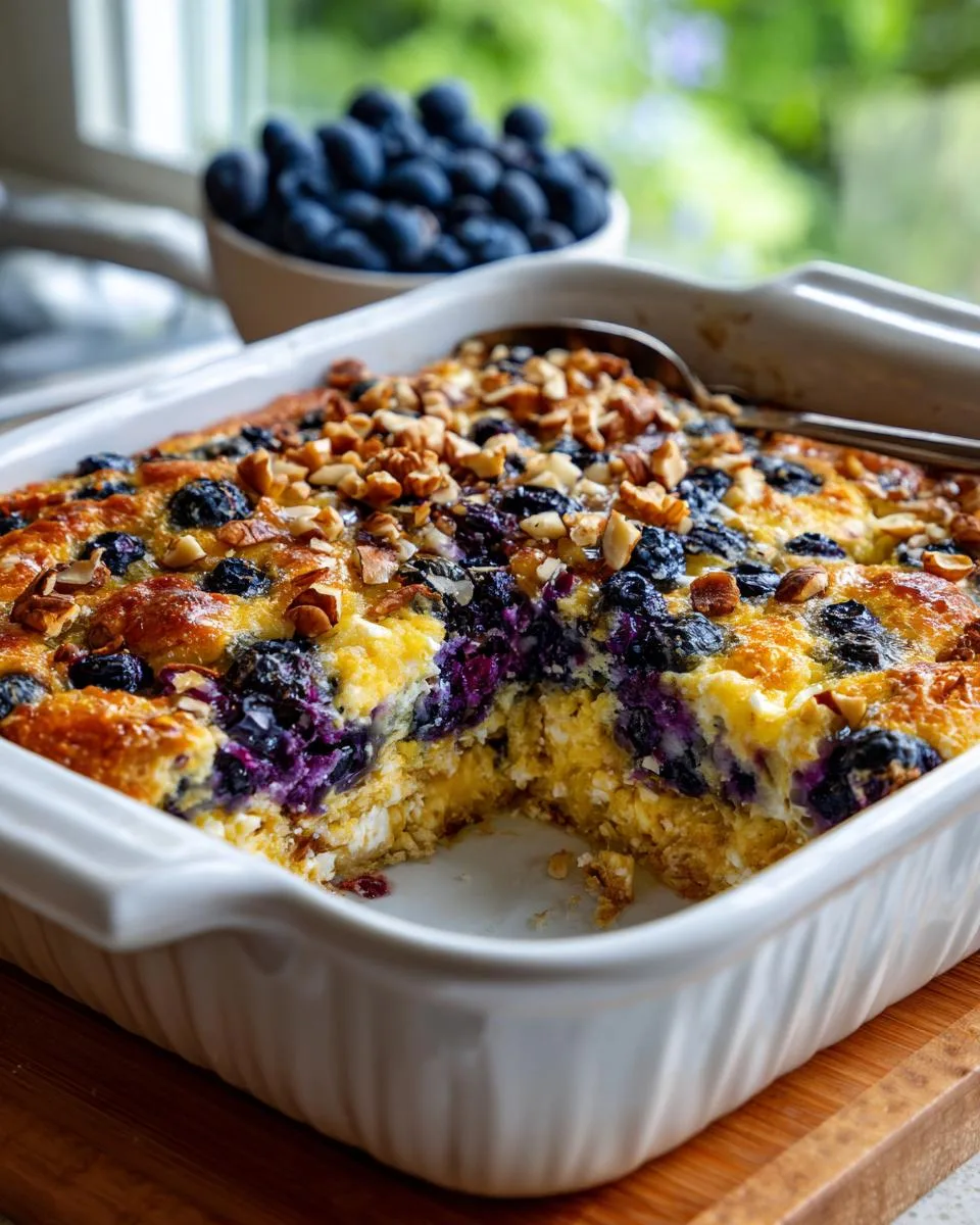 blueberry breakfast casserole - detail 2