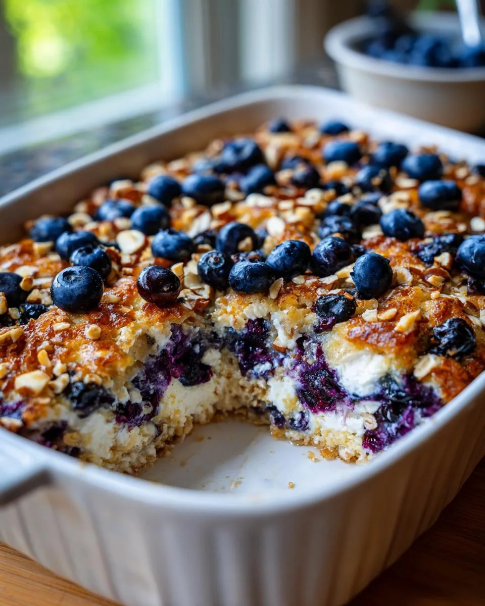 blueberry breakfast casserole - detail 3