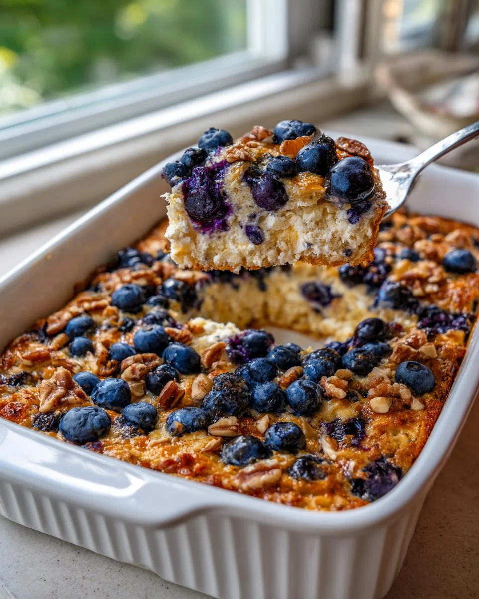 blueberry breakfast casserole - detail 4