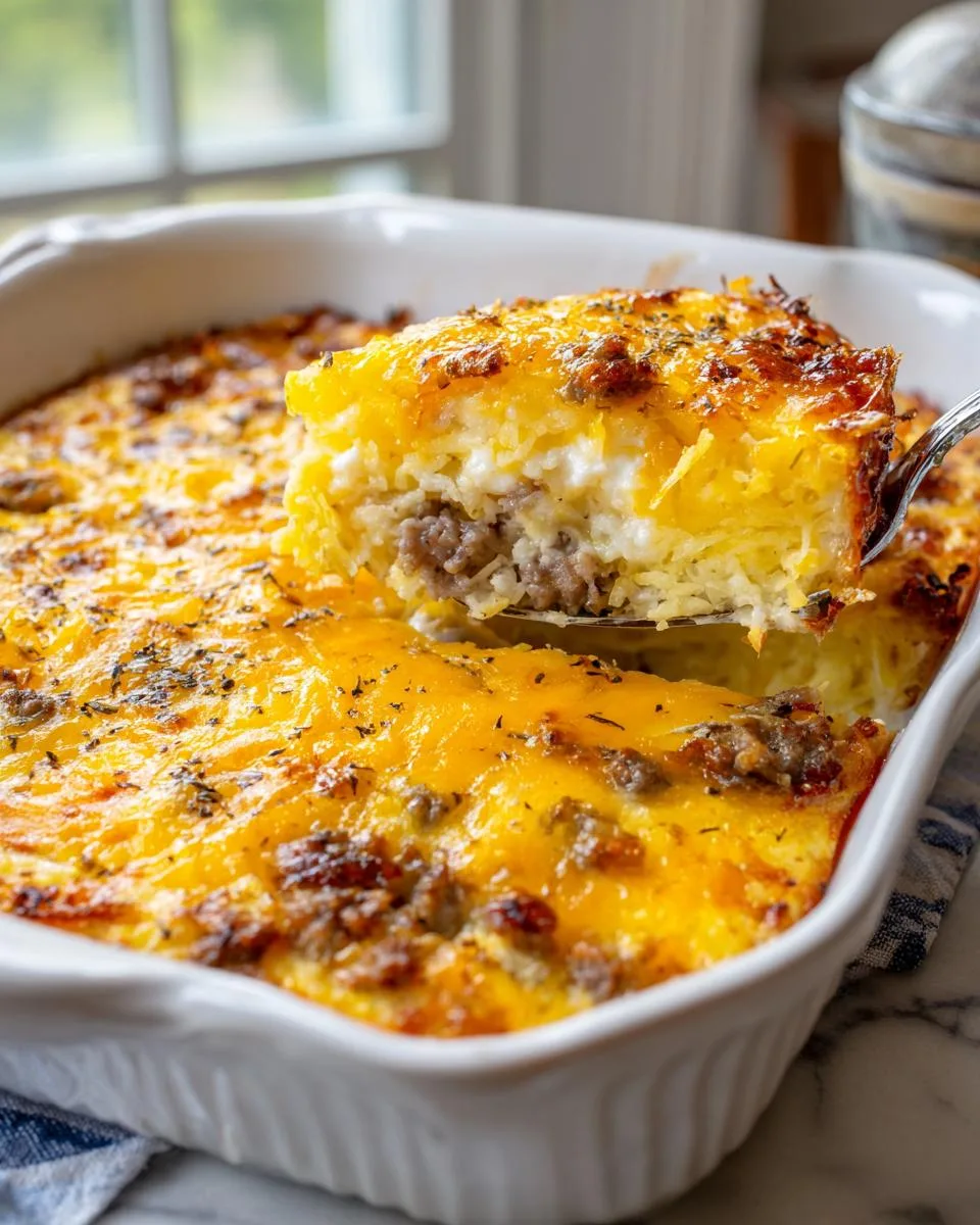 breakfast hashbrown casserole - detail 2