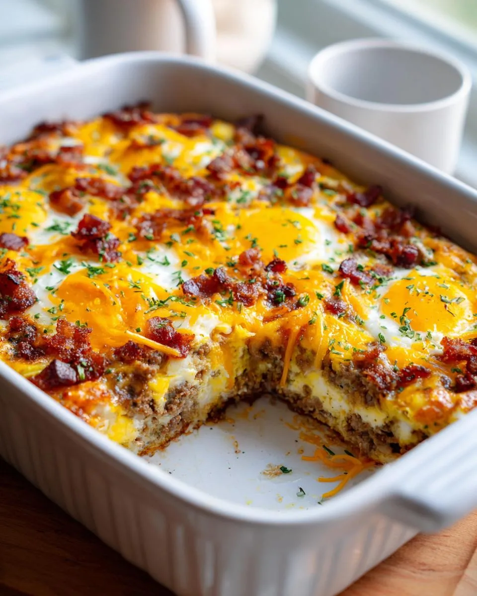 carnivore diet breakfast casserole - detail 4