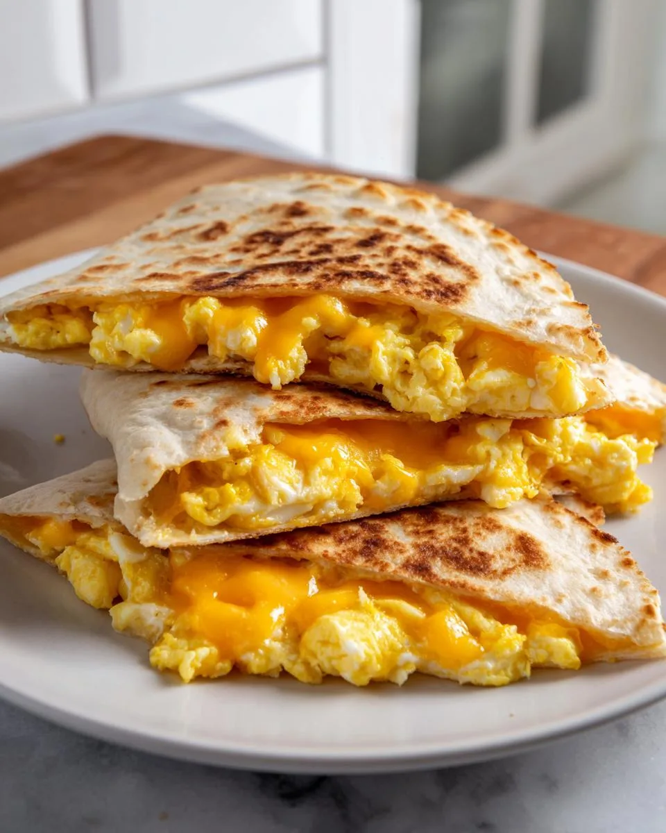 cheddar eggs quesadillas - detail 2