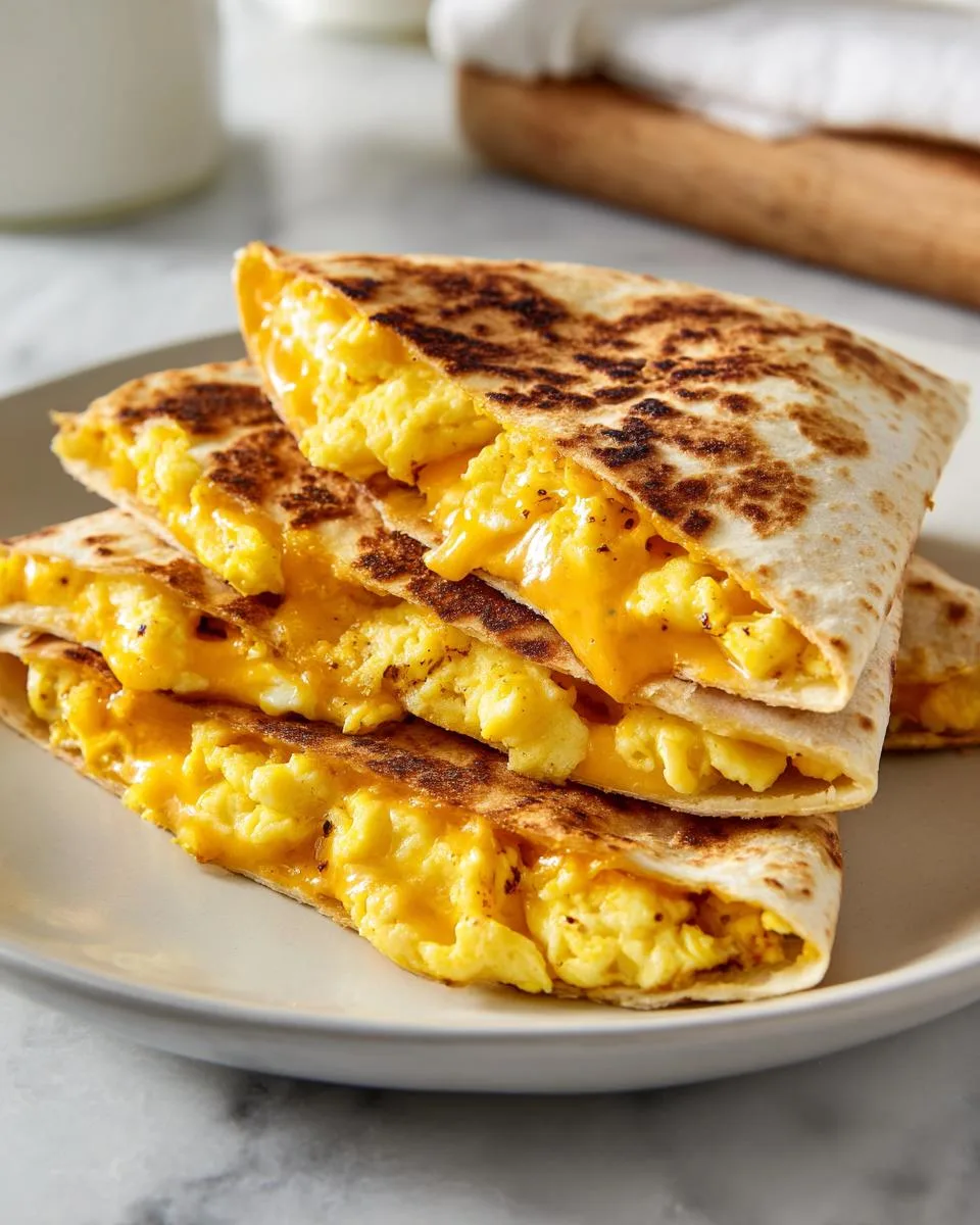 cheddar eggs quesadillas - detail 3