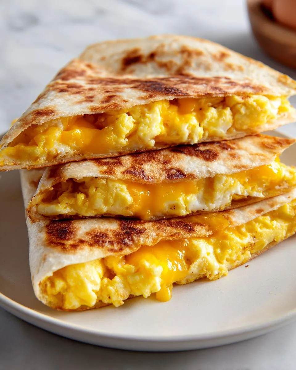 cheddar eggs quesadillas - detail 4