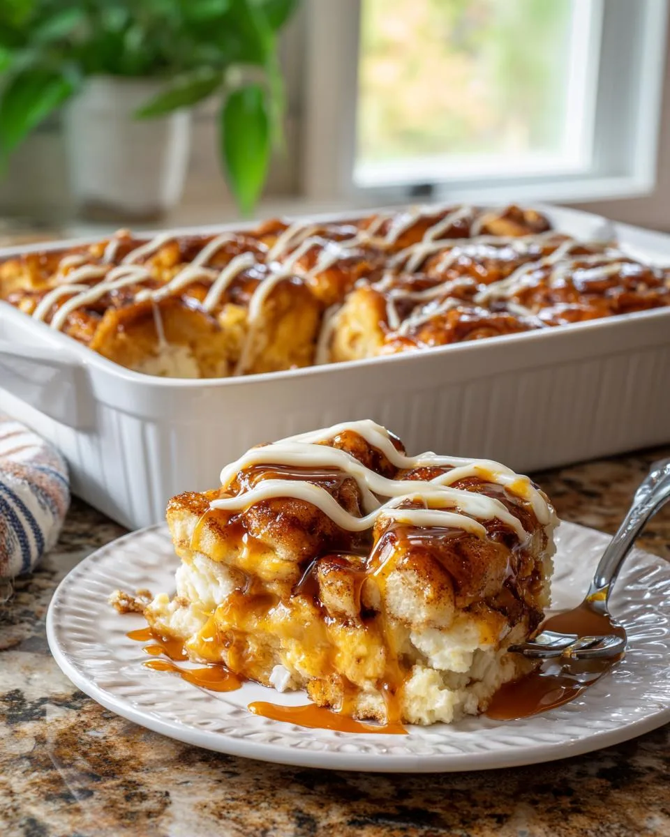 cinnamon roll breakfast casserole - detail 2