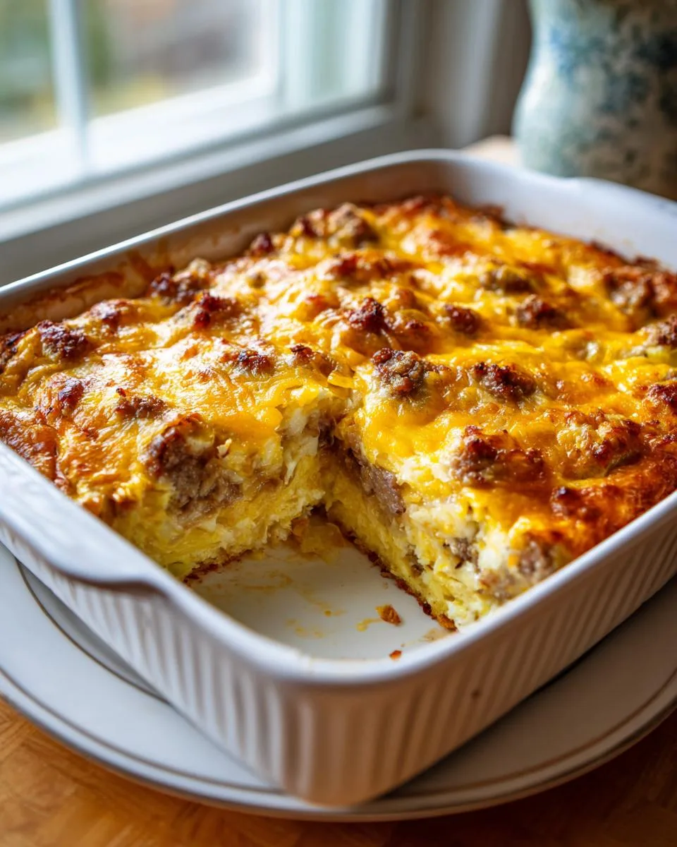 classic breakfast hashbrown casserole - detail 2
