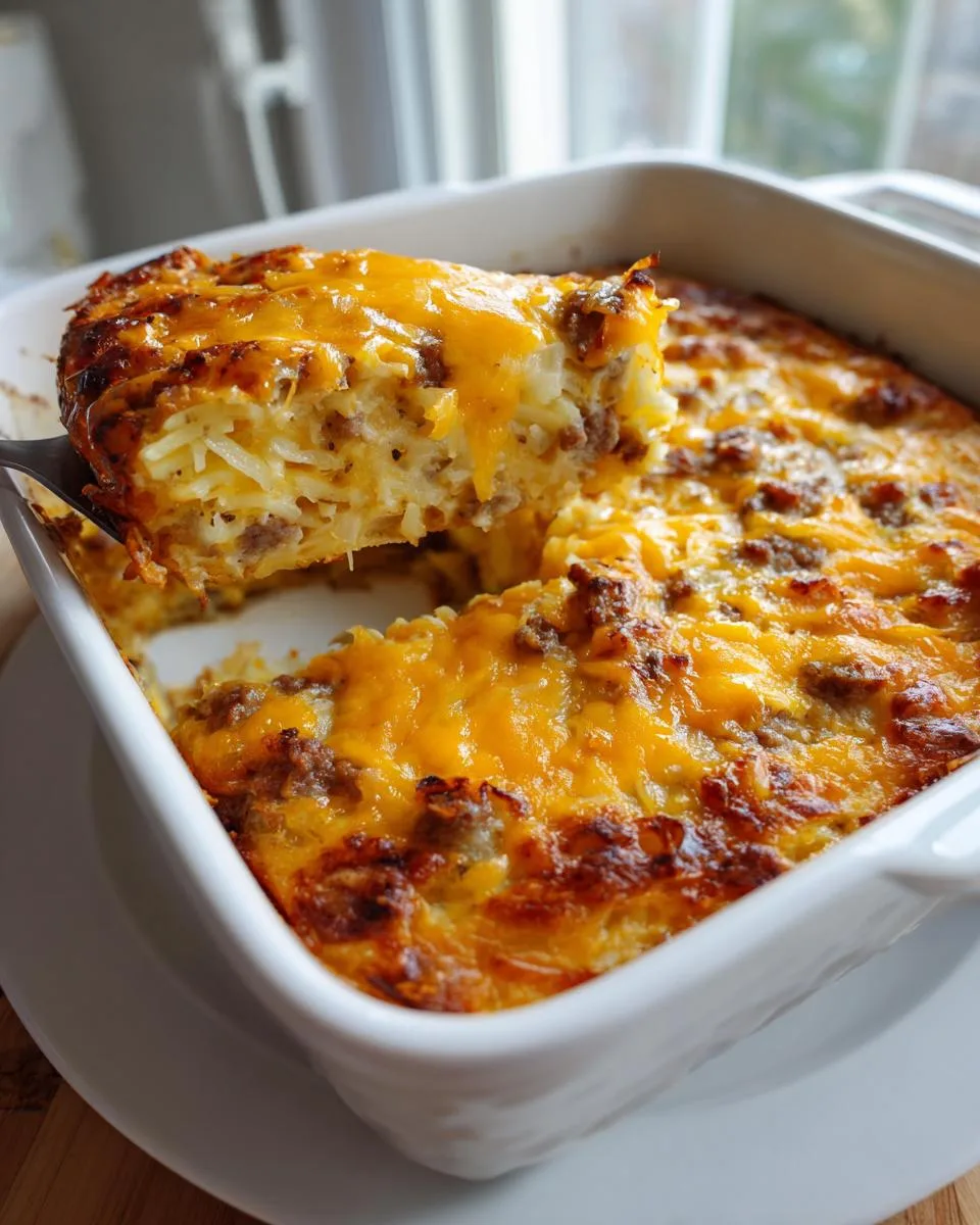 classic breakfast hashbrown casserole - detail 4