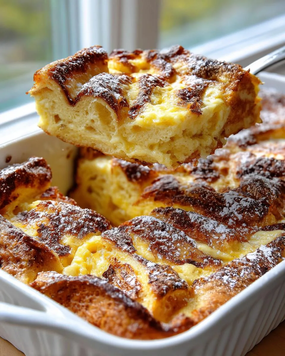cream cheese french toast bake - detail 2