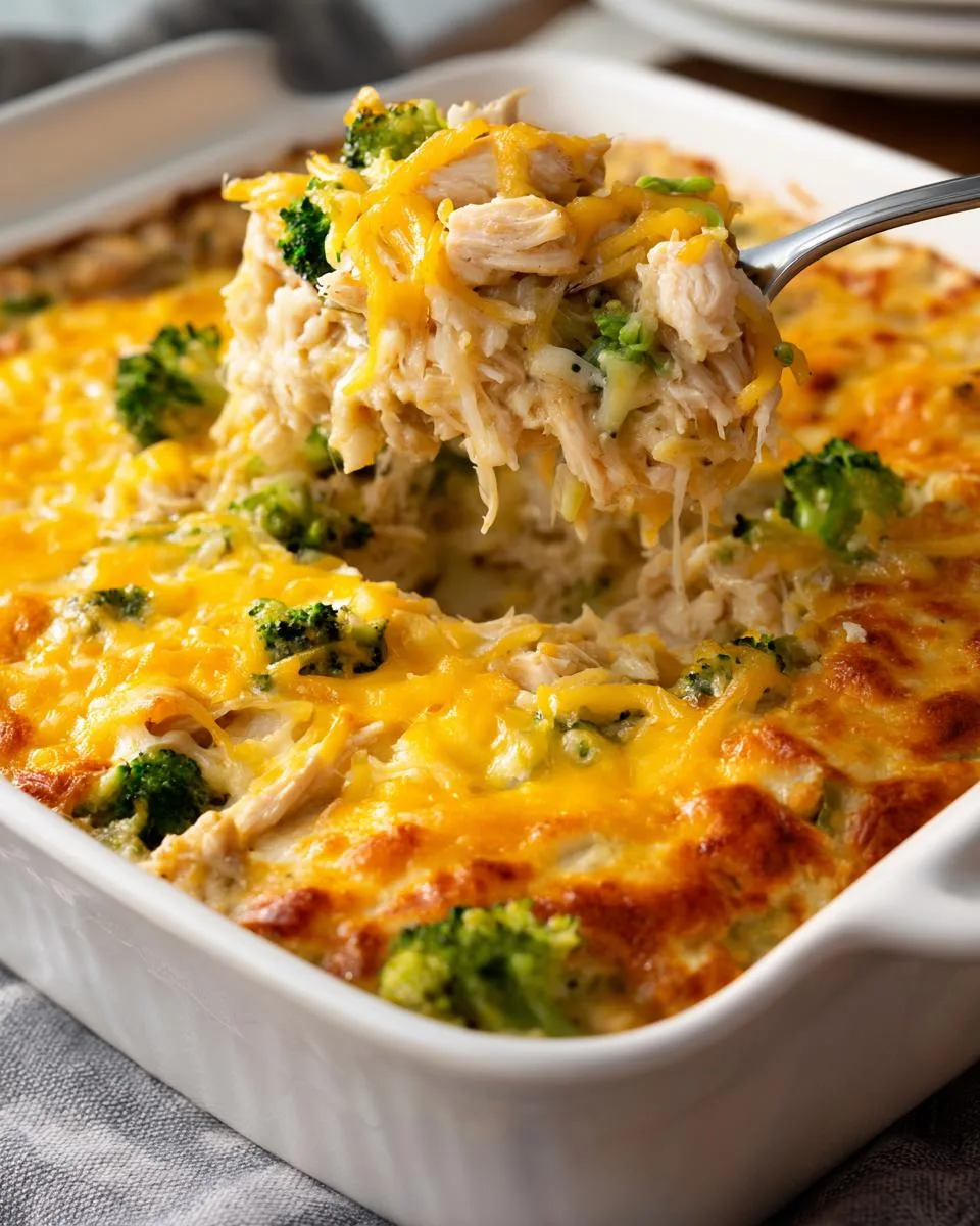 creamy low carb chicken casserole - detail 4