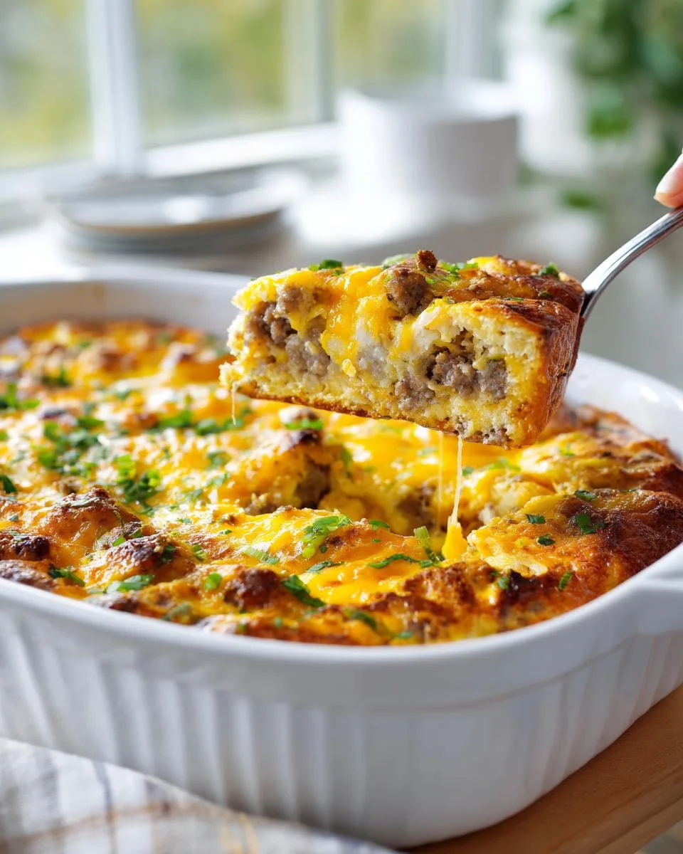 crescent roll breakfast casserole - detail 2