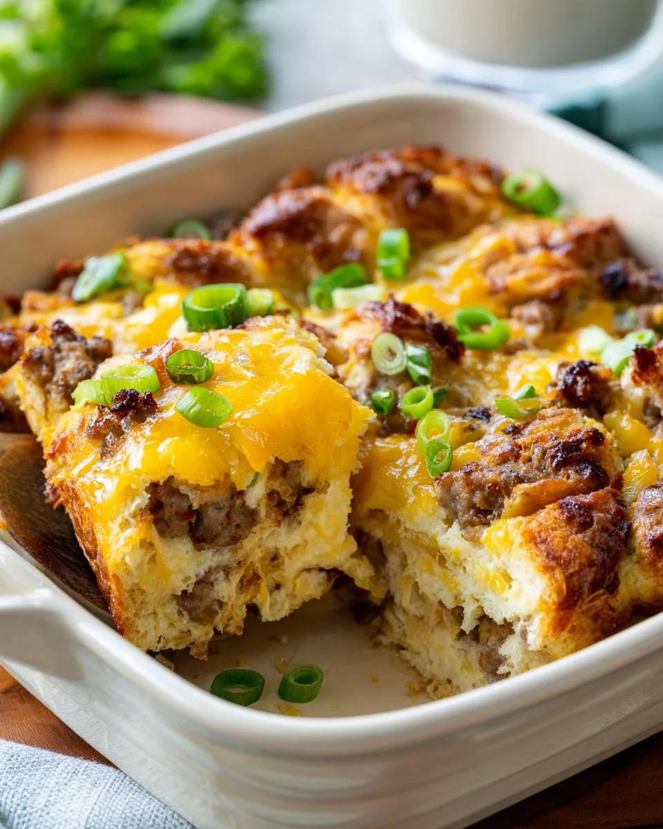 croissant breakfast casserole - detail 3