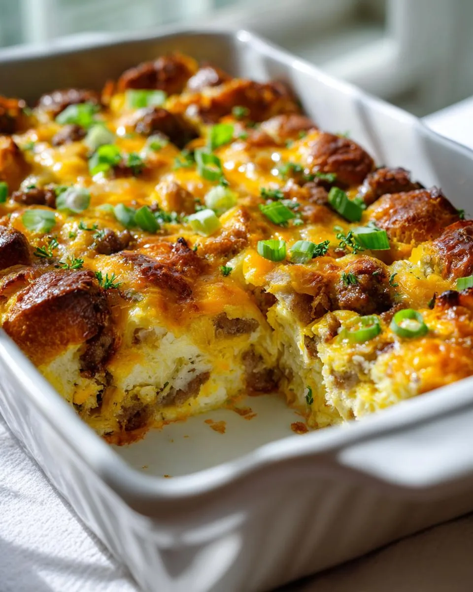 croissant breakfast casserole - detail 4