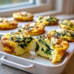 eggs spinach feta muffins