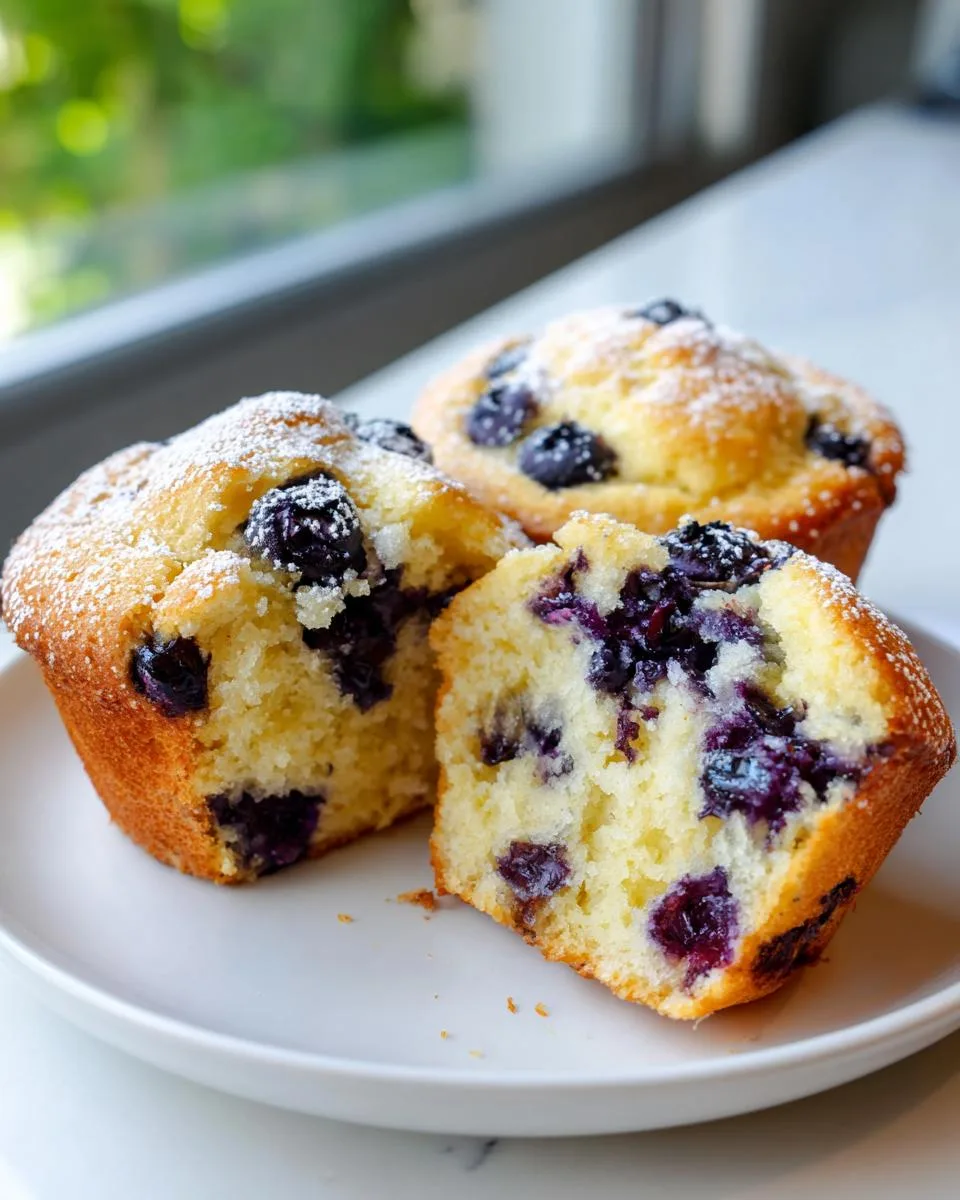 greek yogurt blueberry protein muffins - detail 2