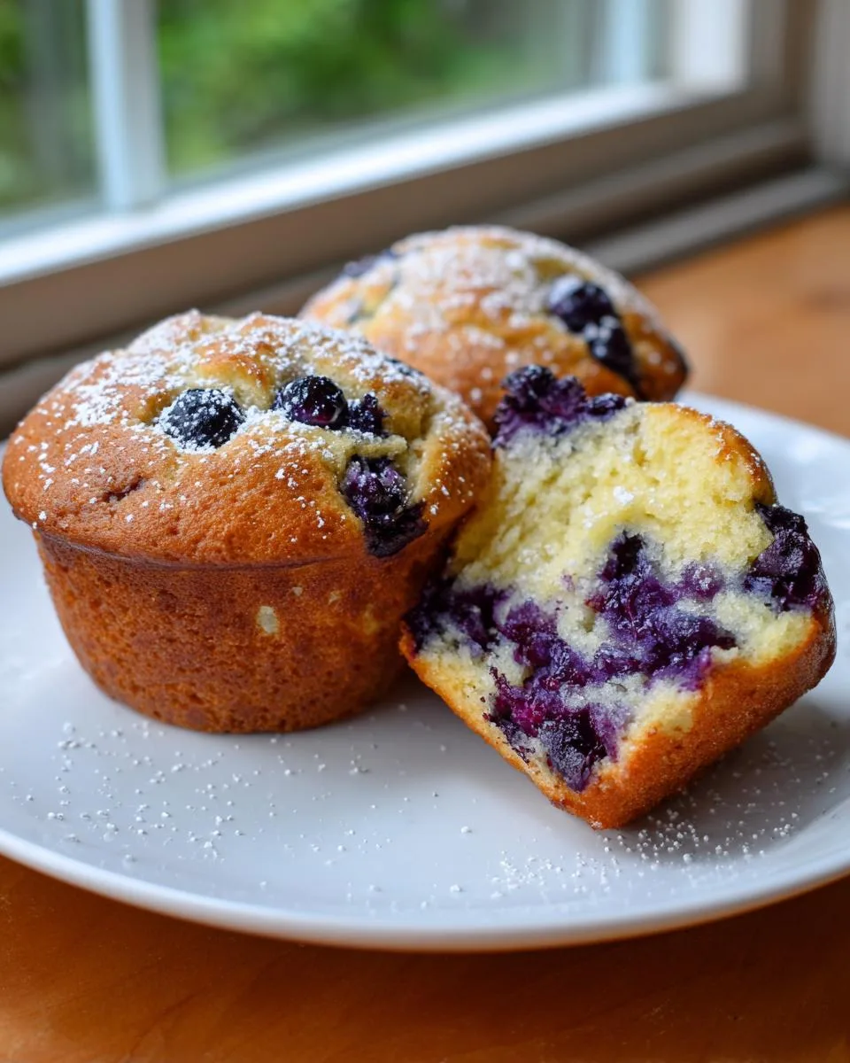 greek yogurt blueberry protein muffins - detail 3