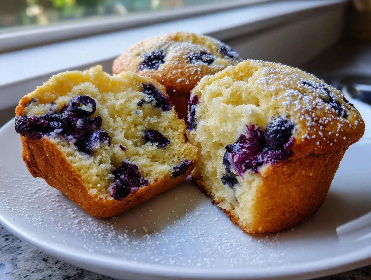 6g Greek Yogurt Blueberry Protein Muffins That Stay Moist for Days
