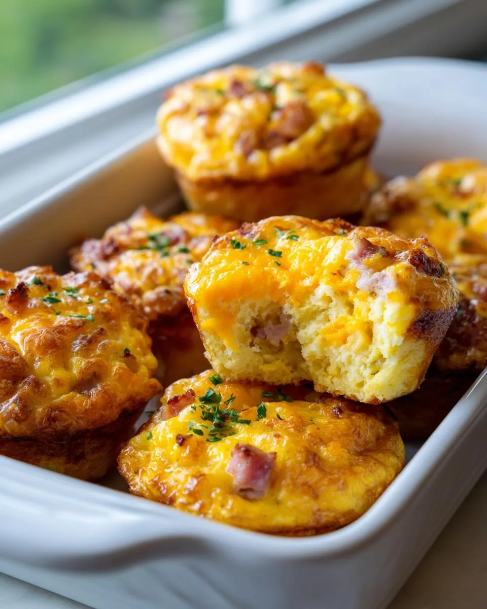 ham cheese egg muffins - detail 2