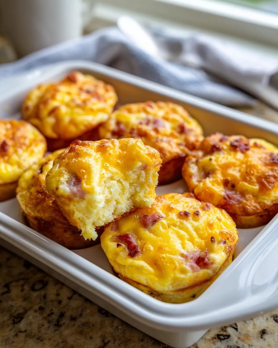 ham cheese egg muffins - detail 3