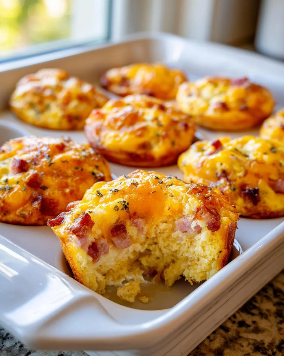 ham cheese egg muffins - detail 4