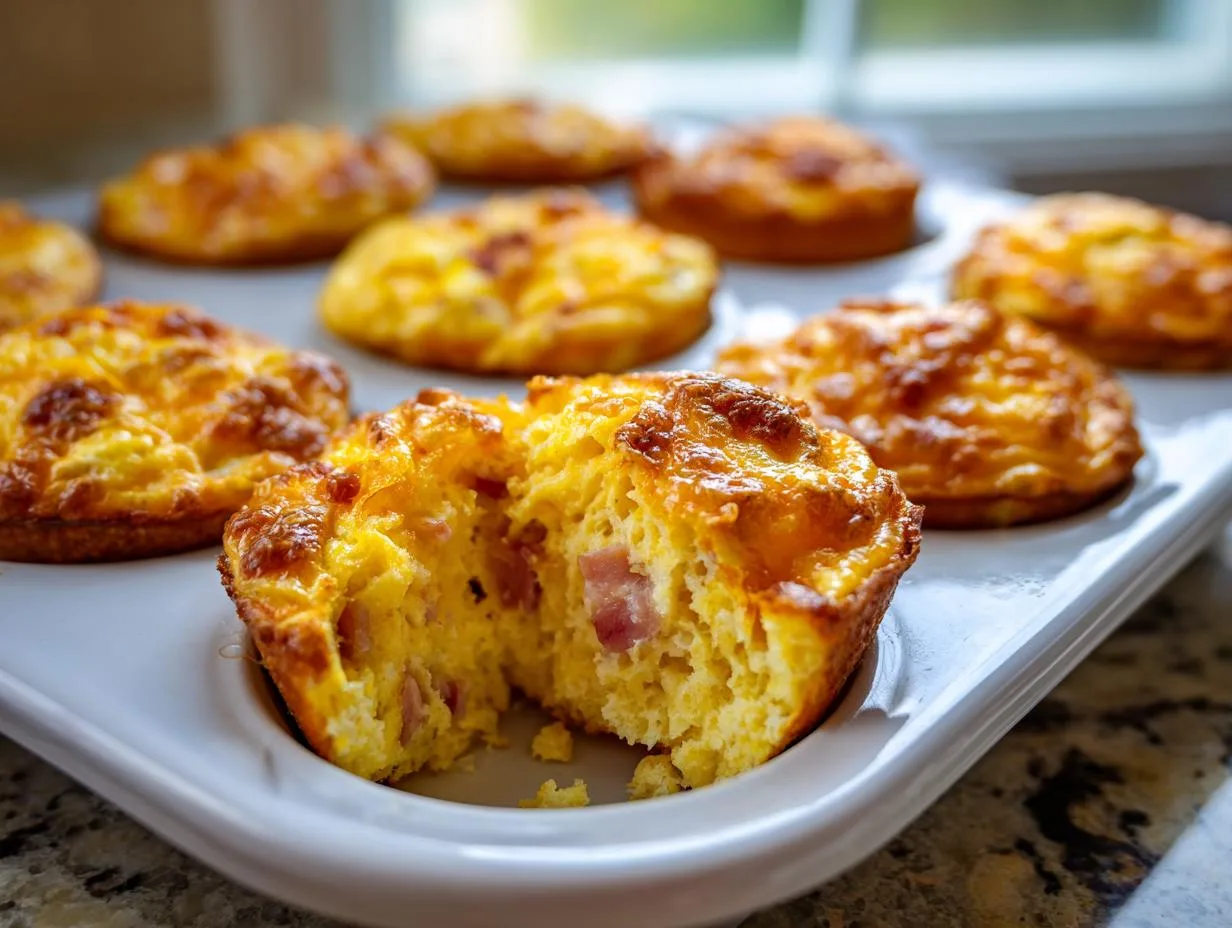 15-Minute Ham Cheese Egg Muffins: Golden, Crispy & Irresistible!