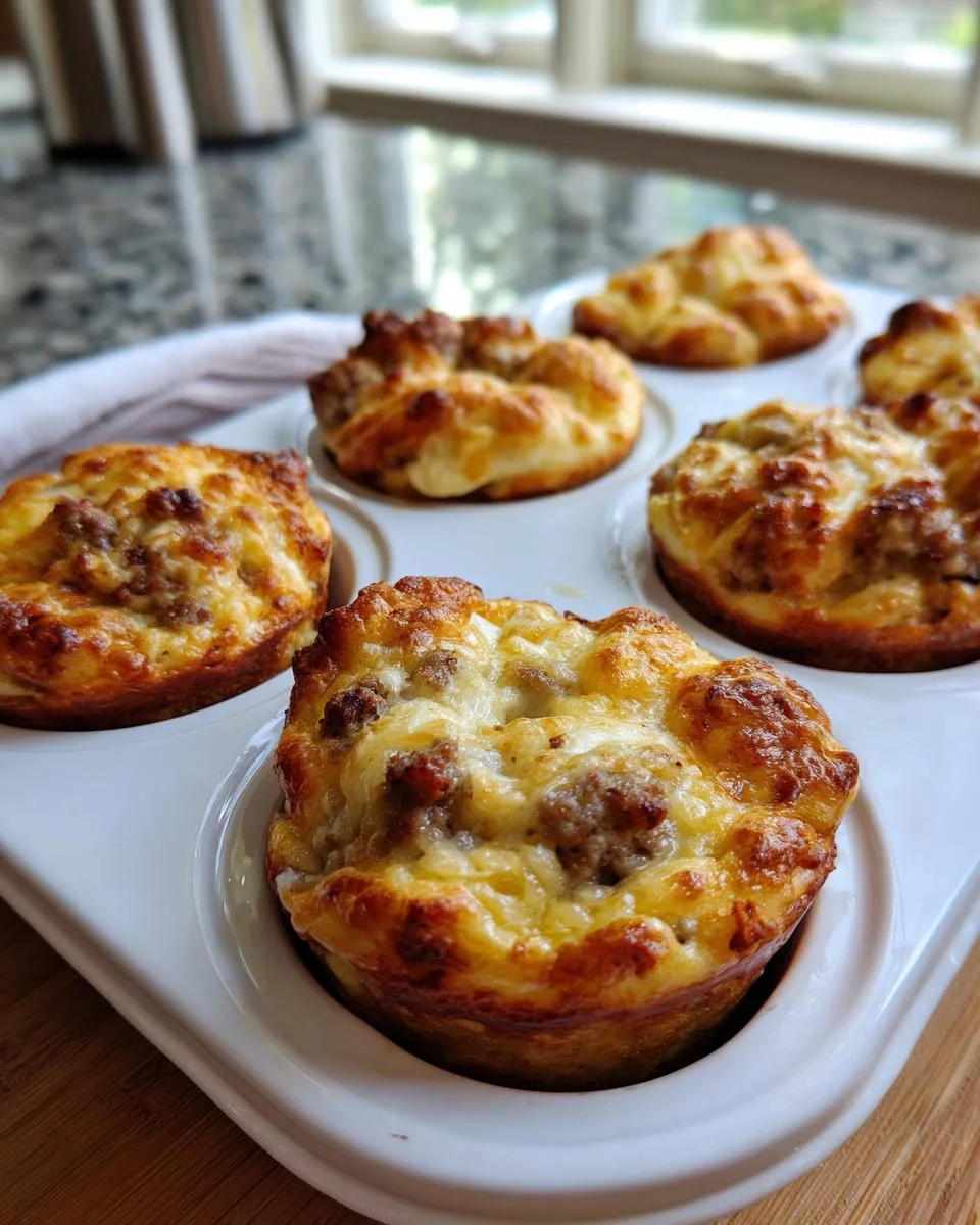high-protein pancake sausage mini muffins - detail 3