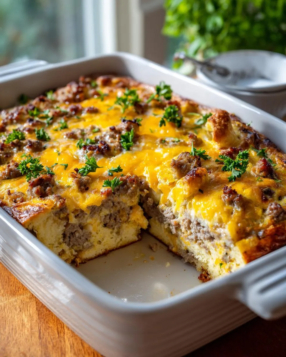 overnight breakfast strata casserole - detail 4