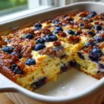 sausage blueberry pancake breakfast casserole