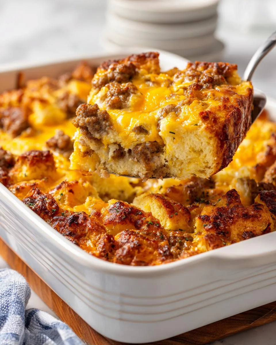 sausage breakfast casserole - detail 3
