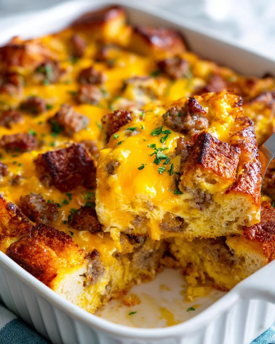 sausage breakfast casserole - detail 4